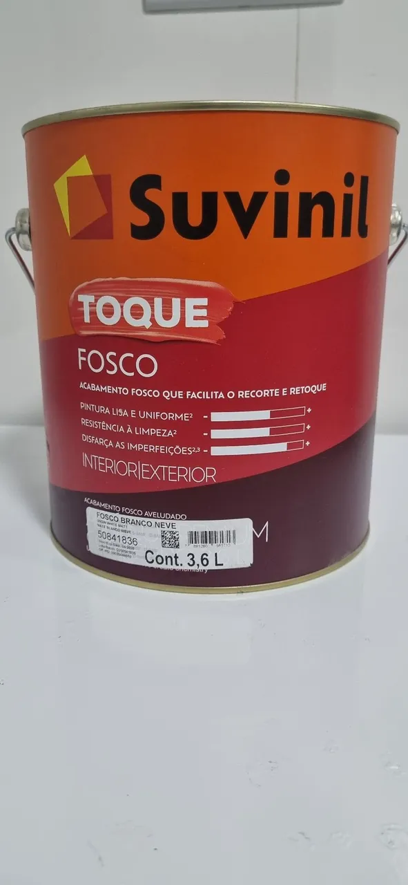 Tinta Suvinil Toque Fosco Branco Neve 3,6L