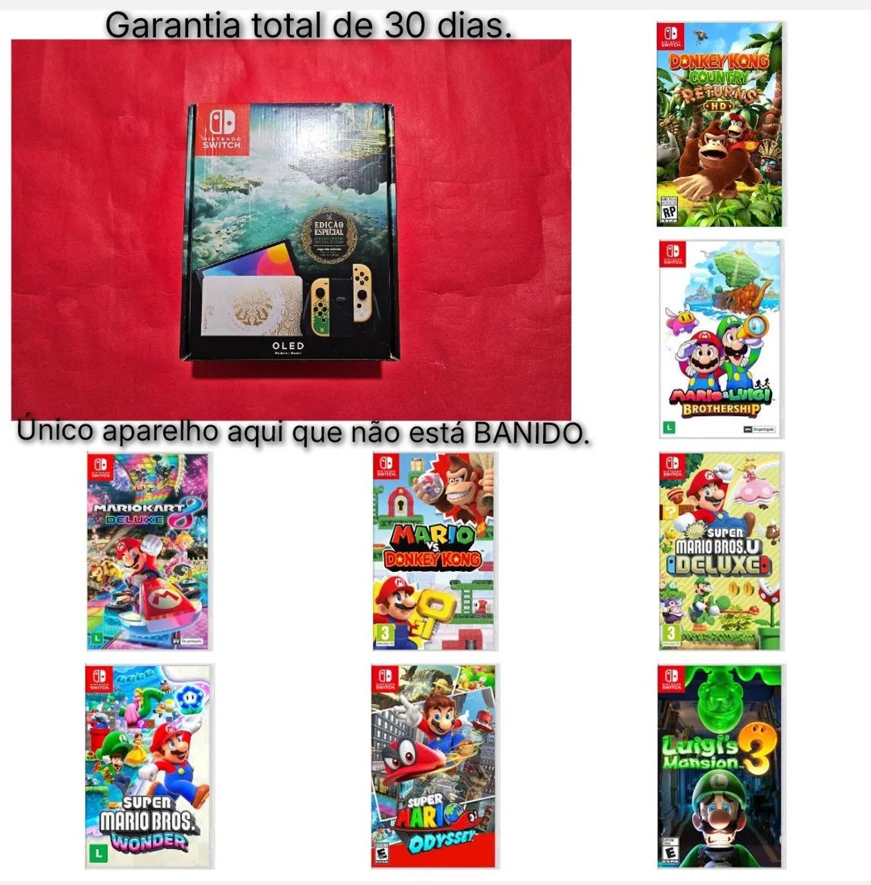 Nintendo Switch Oled Desbloqueado The Legend Of Zelda Tears Of The Kingdom 