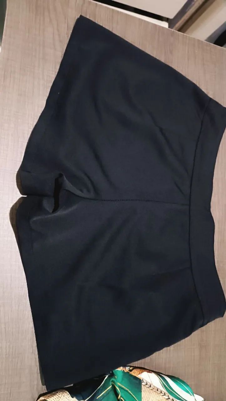 Short de algodão e renda preto e Short saia colorido - Foto 3