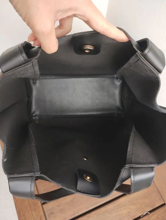 Bolsa couro sintético PU grande de ombro - Foto 4
