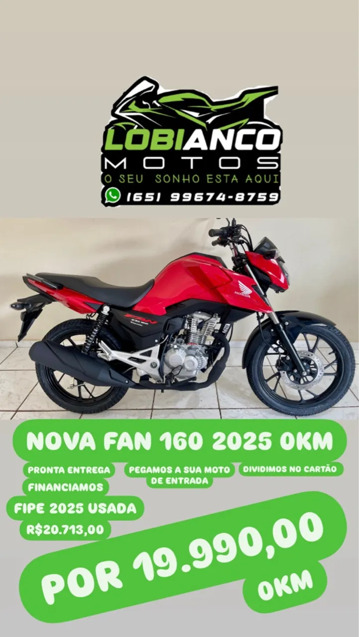 FAN 160 2025 0KM FINANCIO
