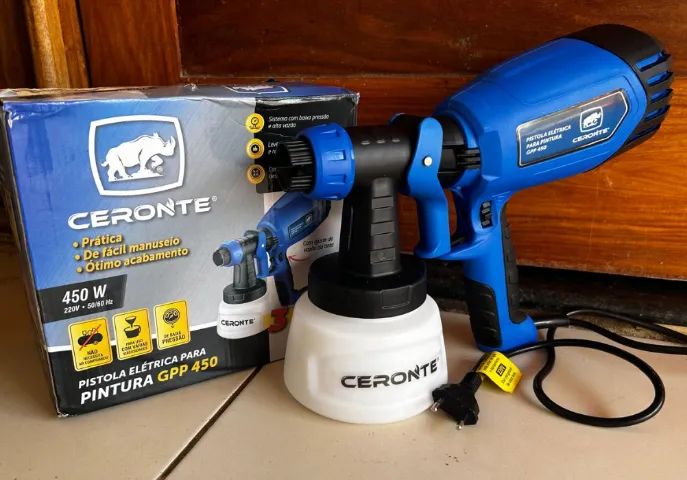 Pistola pintura eletrica ceronte motor fixo gpp 450 para pintura com aquecimento do ar - Foto 6