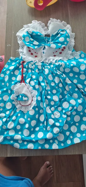 Vestido Infantil de Bolinha