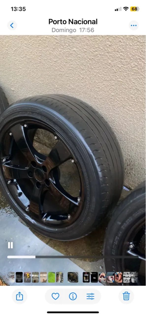 Rodas aro 17 furacão 5x100 valor 2800,00 com os pneus  - Foto 4