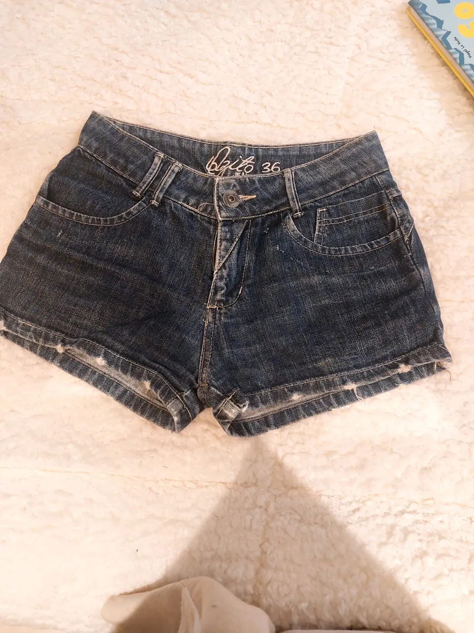 Shorts Jeans Azul Feminino