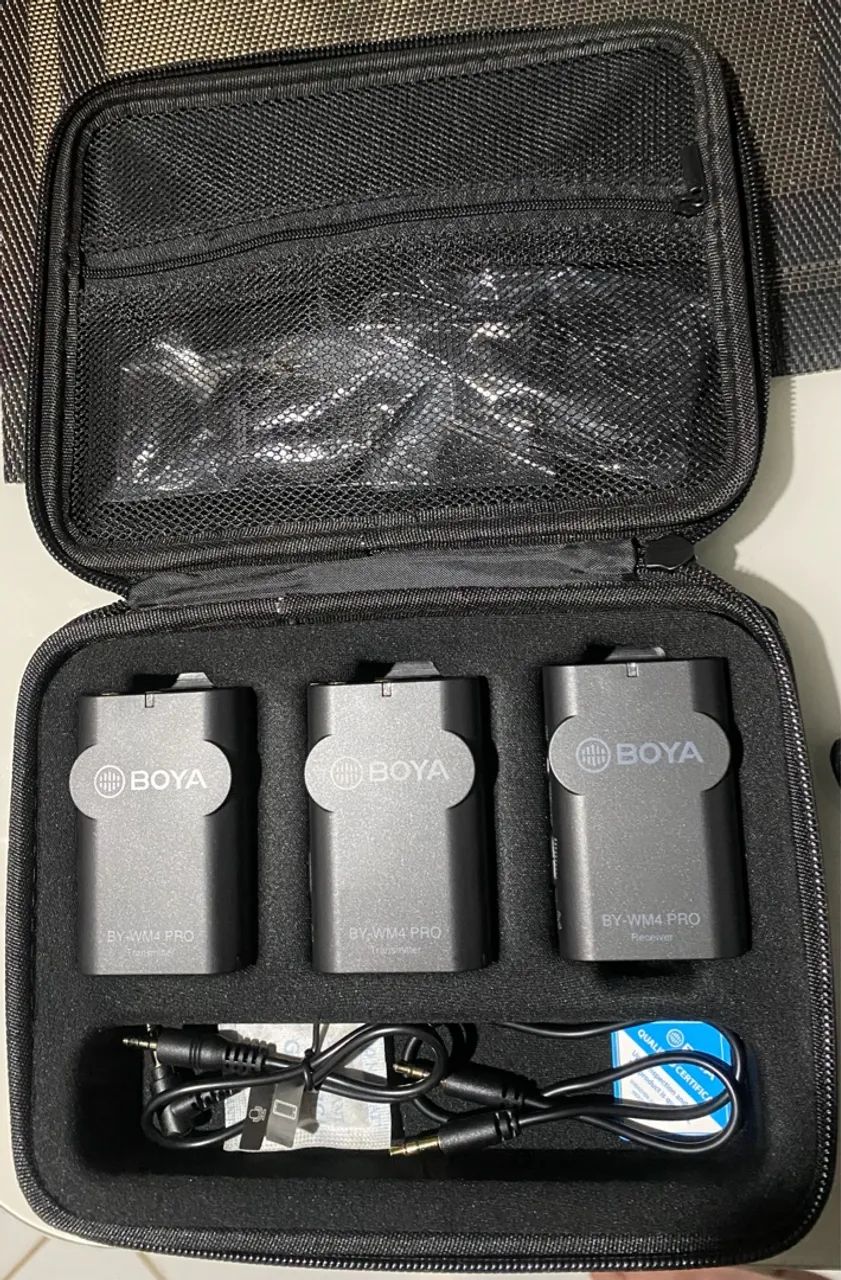 Kit de Microfone Sem Fio BOYA BY-WM4 PRO - Novo