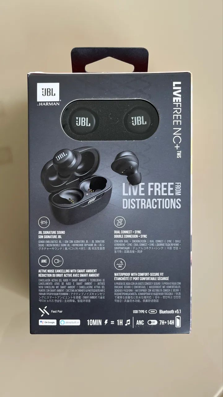 Fone Bluetooth JBL Live Free NC+ TWS com Cancelamento de Ruído  - Foto 2