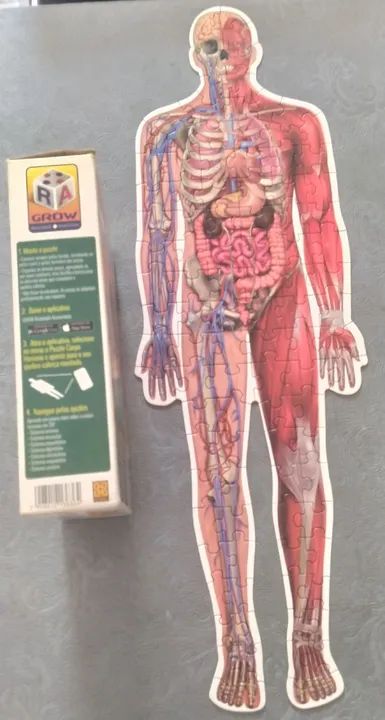 Grow Quebra Cabeça GIGANTE do Corpo Humano com 100 Peças. Grow * - Foto 3