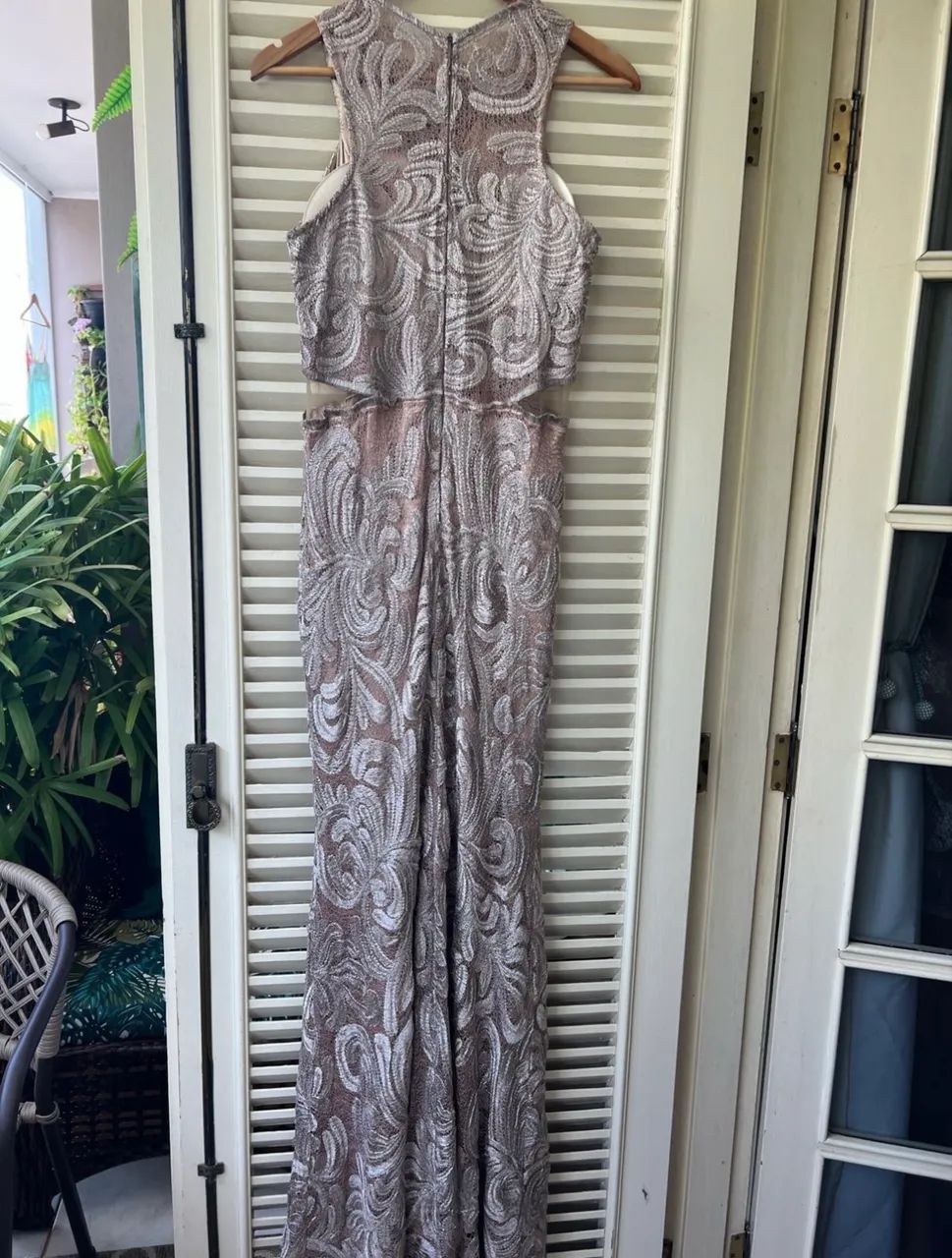 Vestido rosê de renda - Foto 2