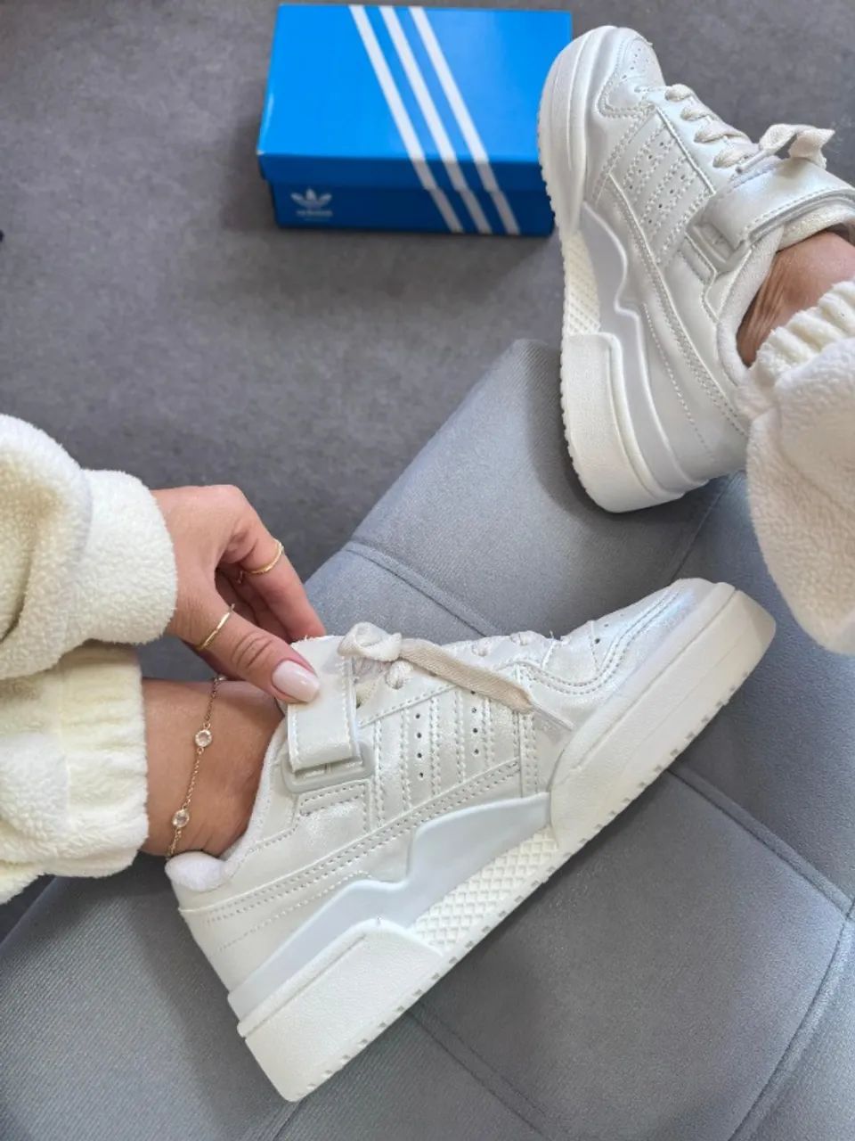 Adidas Fórum Low Velcro Linha Luxo Feminino - Foto 4