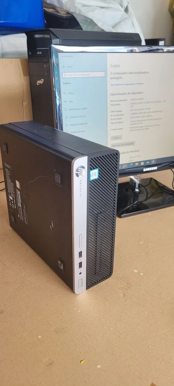 Desktop HP i5 7500 8GB Nvme 256GB HD 500GB 