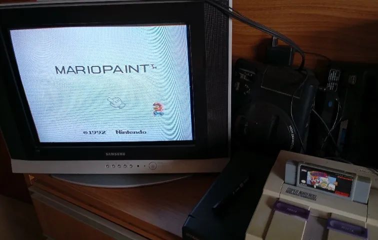 ( Leia ) Cartucho Super Nintendo Mario Paint Chip Originalt - Foto 5