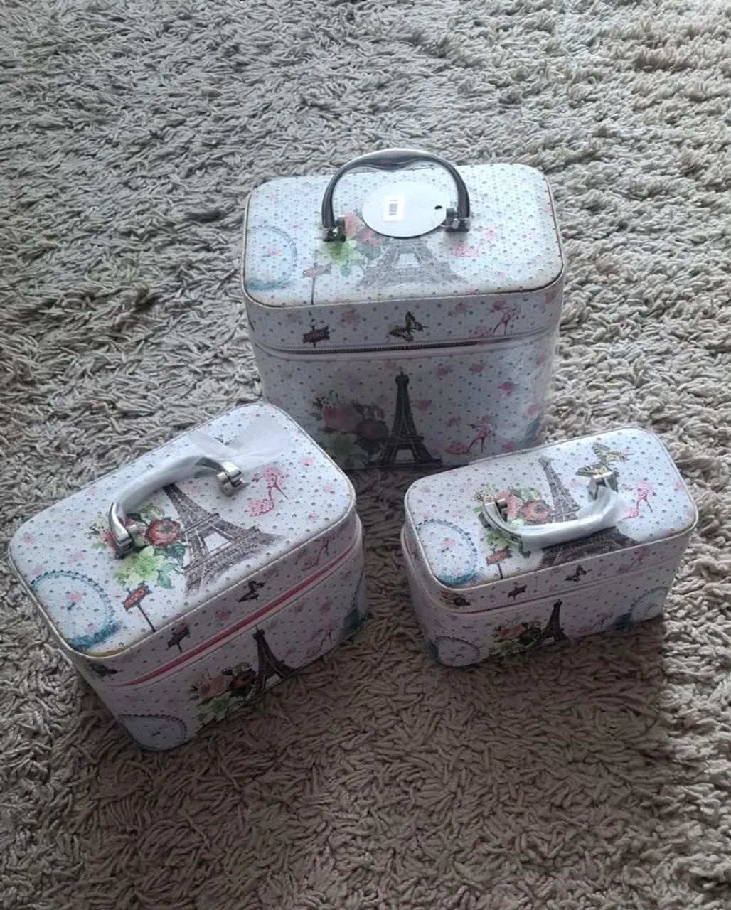 Conjunto 3 necesseir, maleta organizadora ou de maquiagem - Foto 6