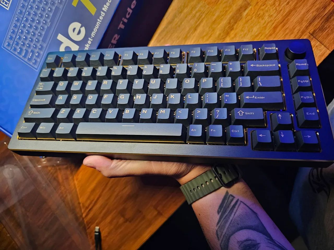 Teclado de aluminio Mecânico 75% EPOMAKER Tide 75 - Novo - Foto 2