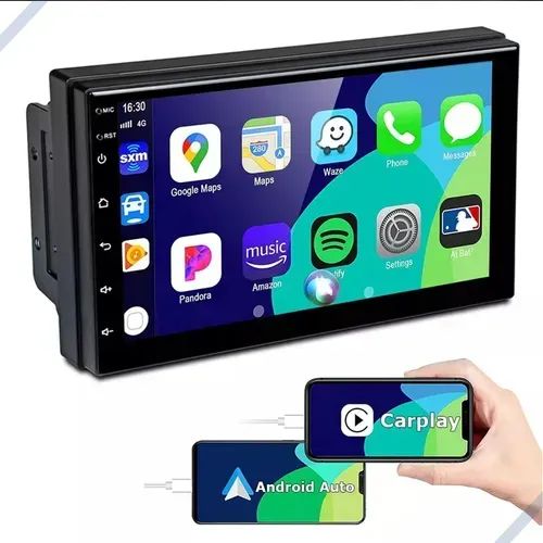 Multimidia 7 Polegadas 2din Carplay Android Auto Música Tela Qled Usb Wifi Bluetooth Knup 