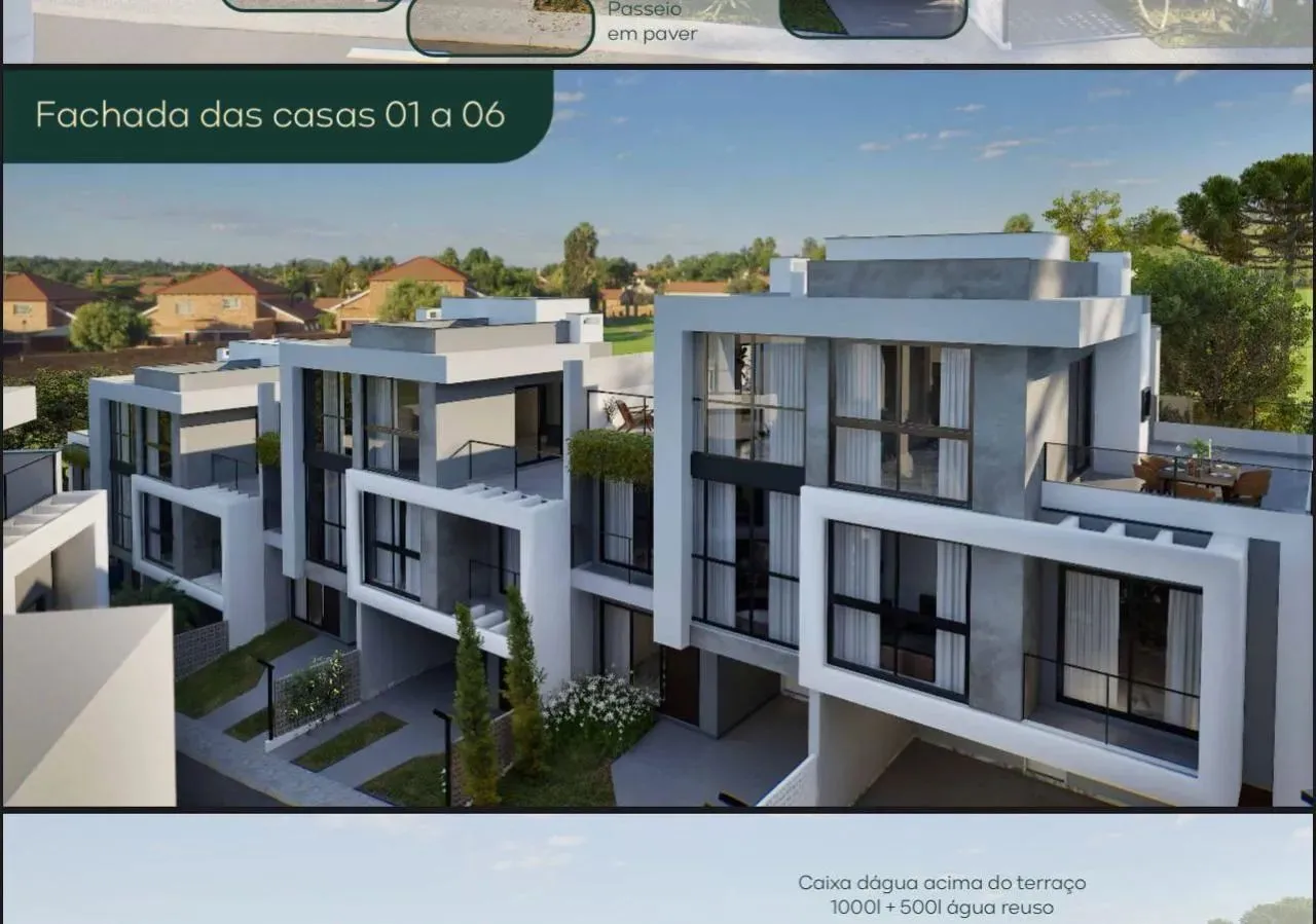 Sobrado em condomínio 156m2 3 quartos no Bairro São Lourenço R$ 1249,000.00