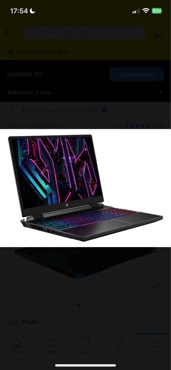 Notebook gamer 64297081841027123