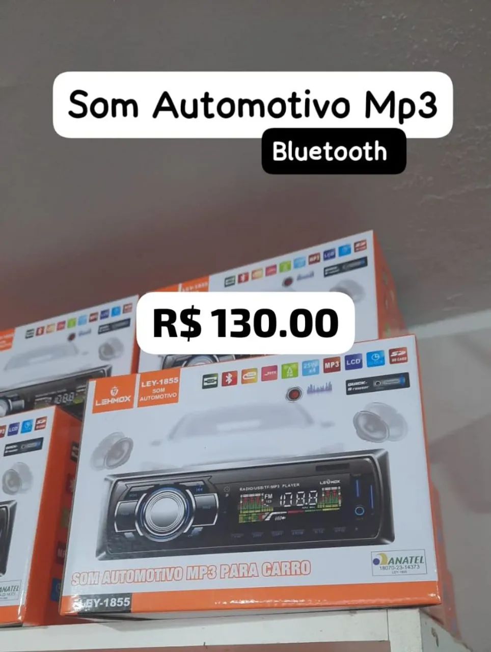 Som Automotivo MP3 Bluetooth LEHMOX LEY-1855 - Equipamentos e