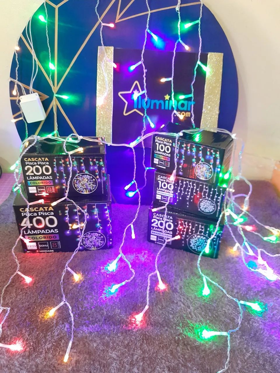 Cascata led 8 funções pisca - Foto 5