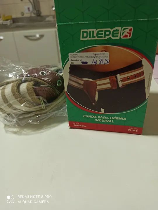 Funda para hérnia inguinal.