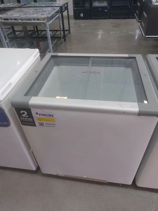 Freezer horizontal 216 litros tampa de vidro 2 anos de garantia 