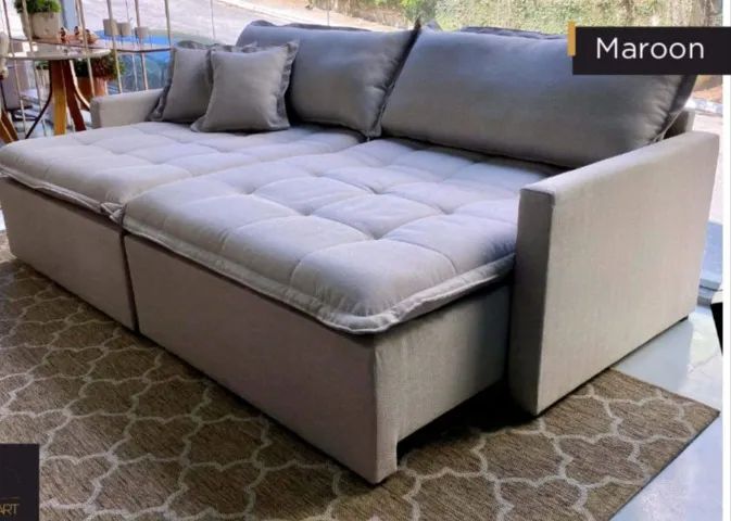 Sofá Retrátil e Reclinável 1,80m Linho DIVIDIMOS EM ATÉ 10X SEM JUROS - Foto 3