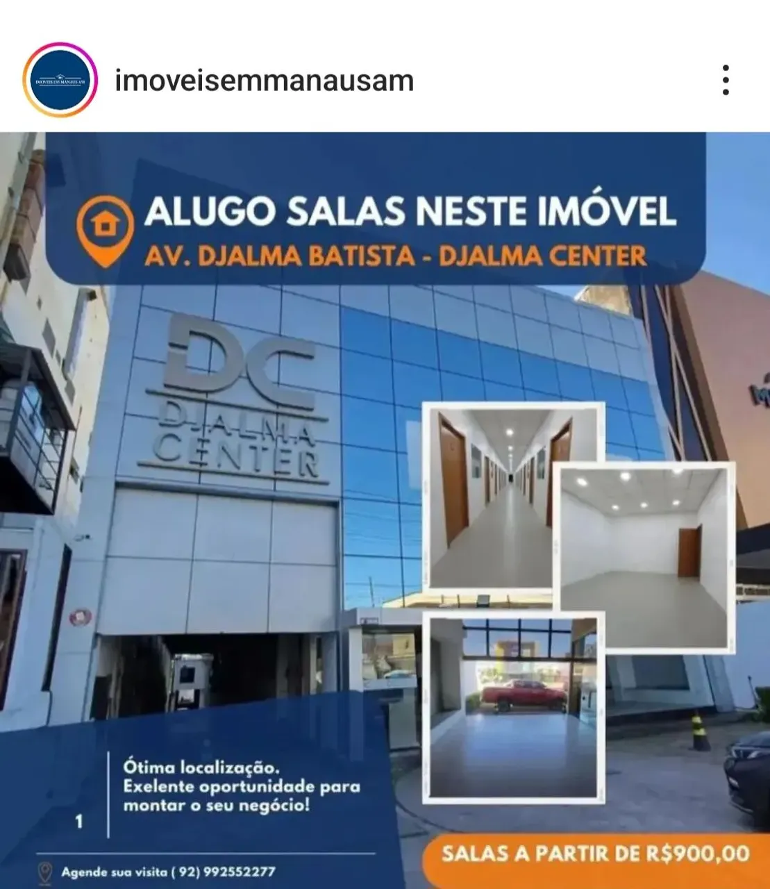 Salas Comerciais na Av. Djalma Batista - A partir de R$ 1.400,00