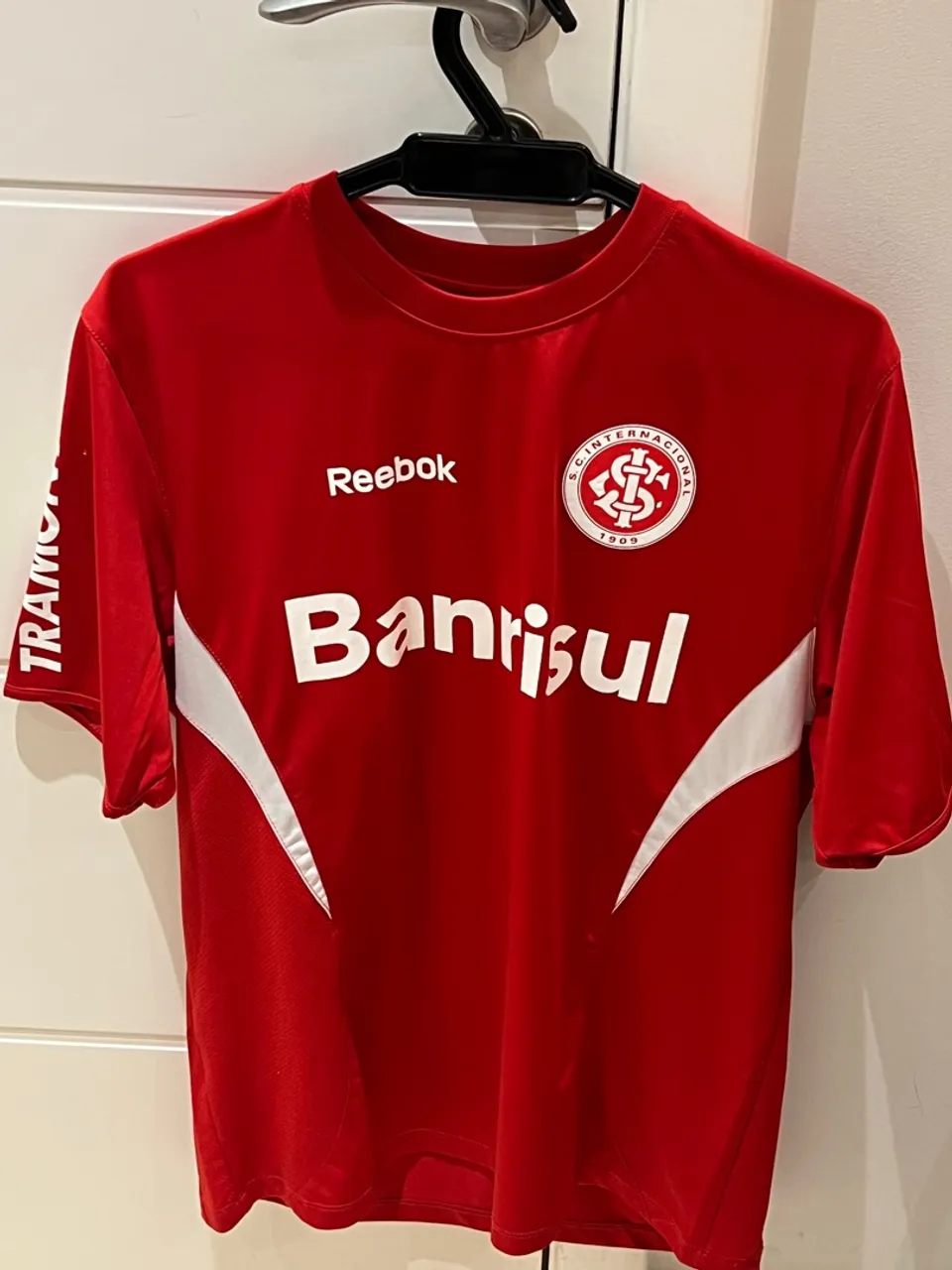 Camisa Internacional Reebok 2010 com autógrafos de D?Ale, Guiñazu, Taison e outros