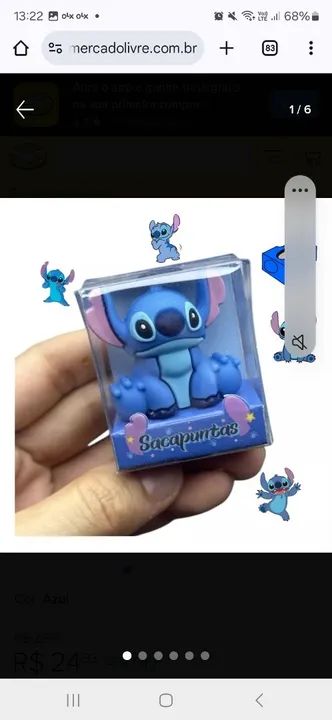 Apontador Lilo & Stitch Escolar Papelaria Volta As Aulas