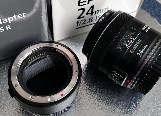 kit: Adaptador Canon Ef/ef-s Para Canon Sistema R + Lente Grande Angular Canon Ef 24mm F/2 - Foto 3