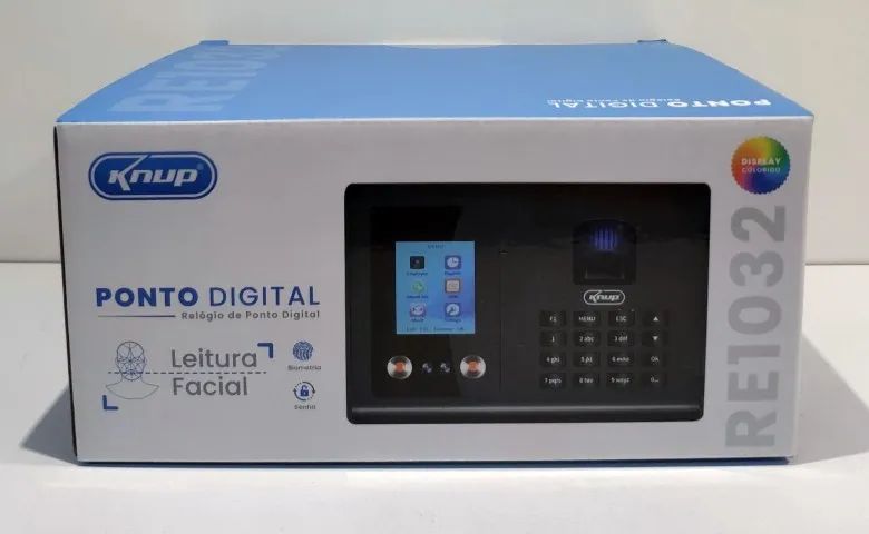 Relógio de Ponto Digital Knup RE1032 - Biometria e Senha