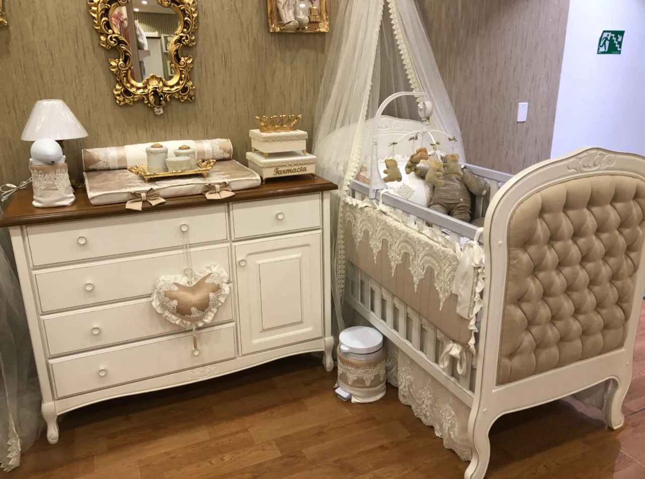 Quarto Bebê - berço + cômoda + cama auxiliar - CIA DO MÓVEL