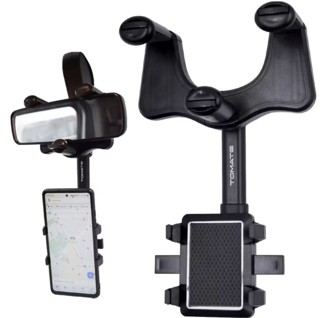 Suporte para Celular Smartphone com Apoio no Retrovisor Extensível Giro 360º