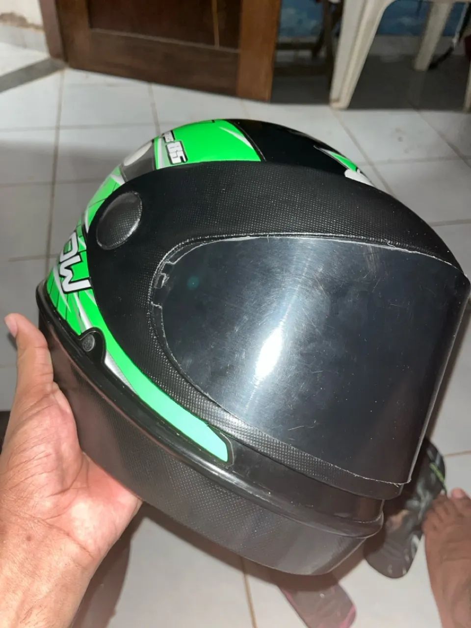Capacete Moto - Verde e Preto gow