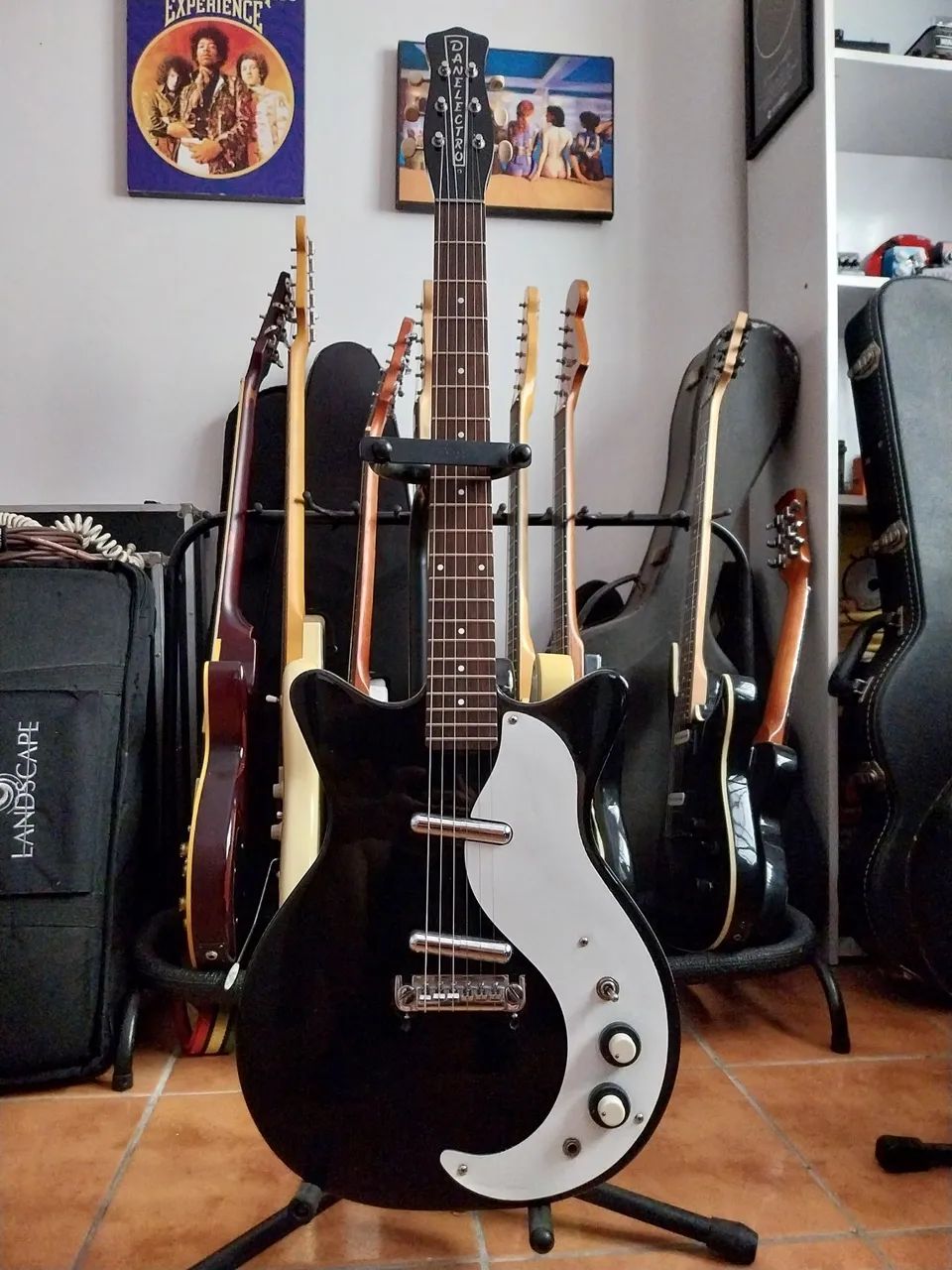 Guitarra Danelectro DC59 NOS Reissue Jimmy Page model Black Piano Made in Korea