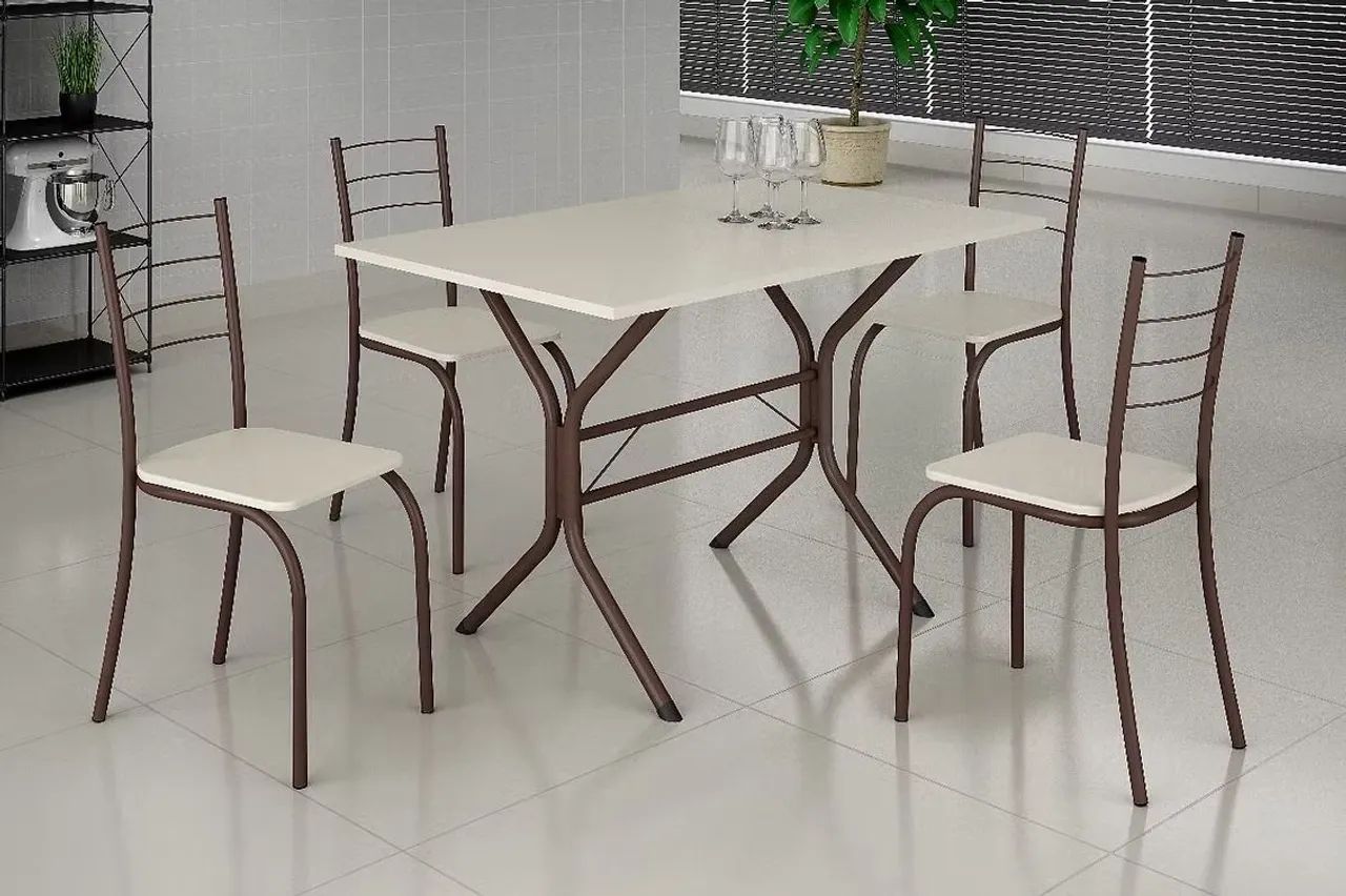 *Mesa 4 Cadeiras Rio 98×58 Pronta Entrega 