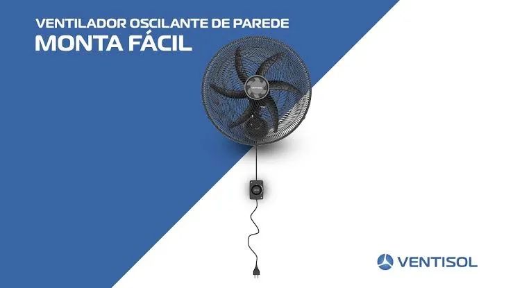 Ventilador de Parede Ventisol - Fácil Instalação!
