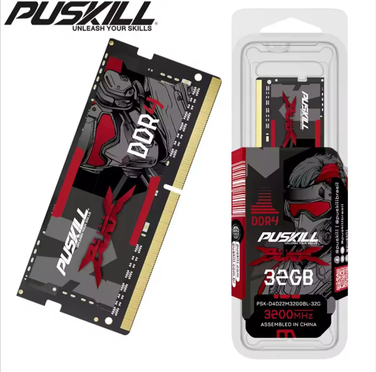 Memória RAM PUSKILL DDR4 32GB 3200MHz nunca usada