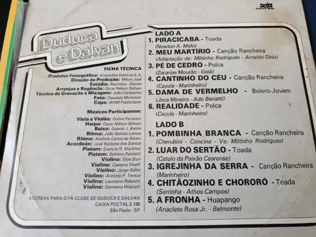 4 Lp's Sertanejo: Belmonte e Amaraí (2) e Duduca e Dalvan (2) - ótimo estado! - Foto 5
