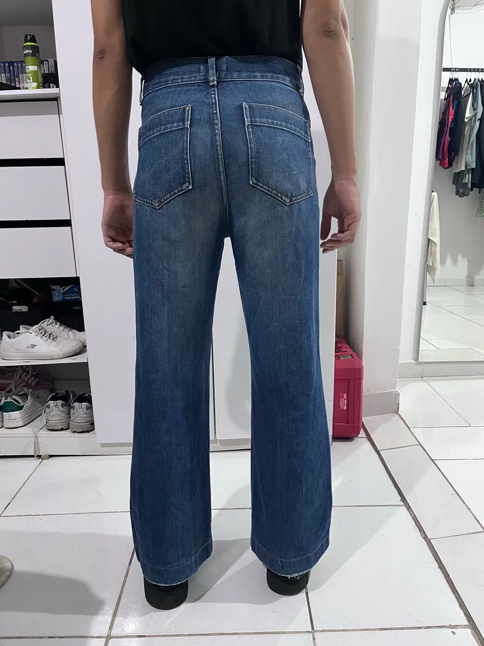 Calça bootcut da Uniqlo - Foto 4