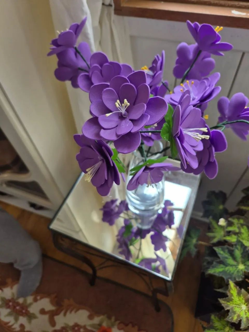 Vaso e flores em eva. - Foto 5
