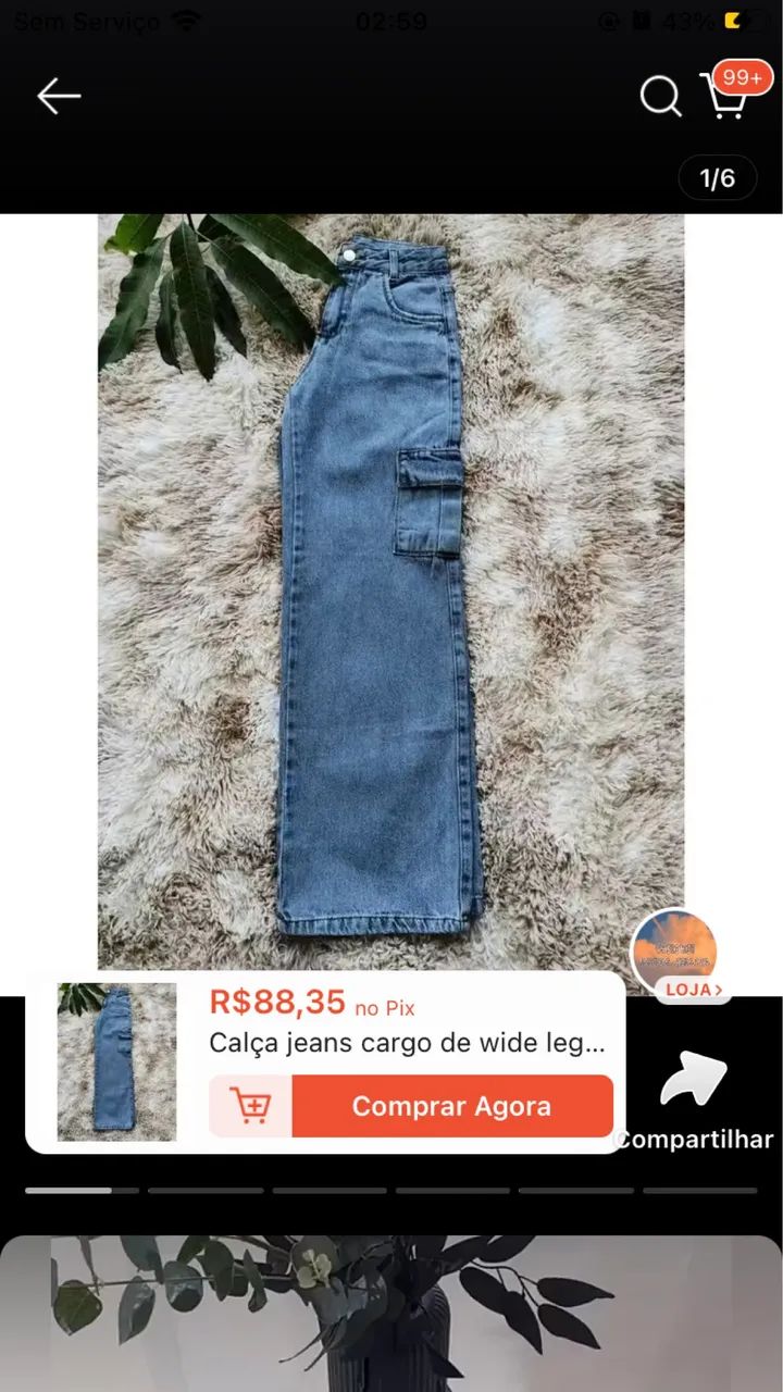 Calça cargo usada duas vezes  - Foto 3