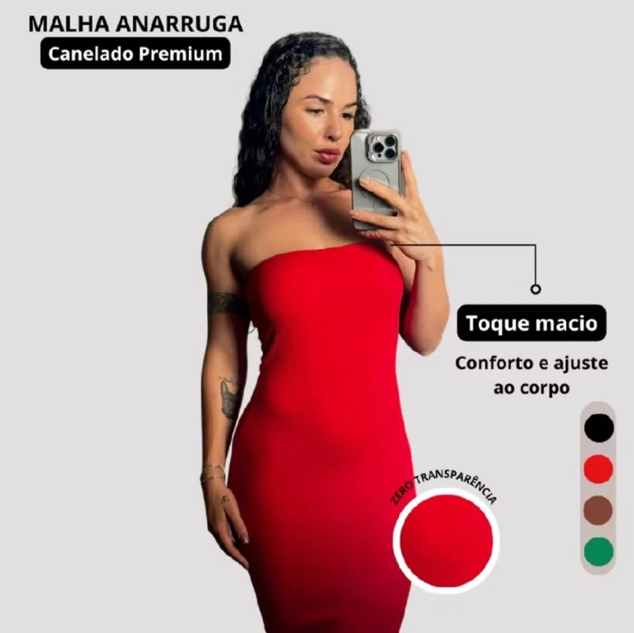 Vestido MIDI Malha Canelada 
