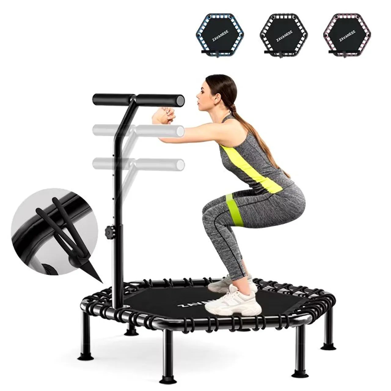 Jump Profissional Academia 250kg Cama Elastica Trampoli Mini Trampolim Para Uso DoméStico. - Foto 2