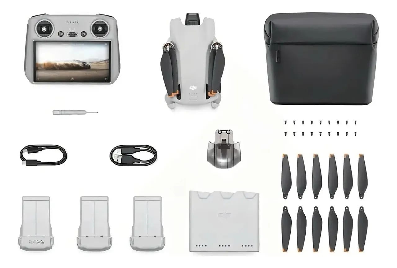 Drone Dji Mini 3 Combo Fly More Rc, 3 Baterias 4k Gl Cor Cinza - Foto 2