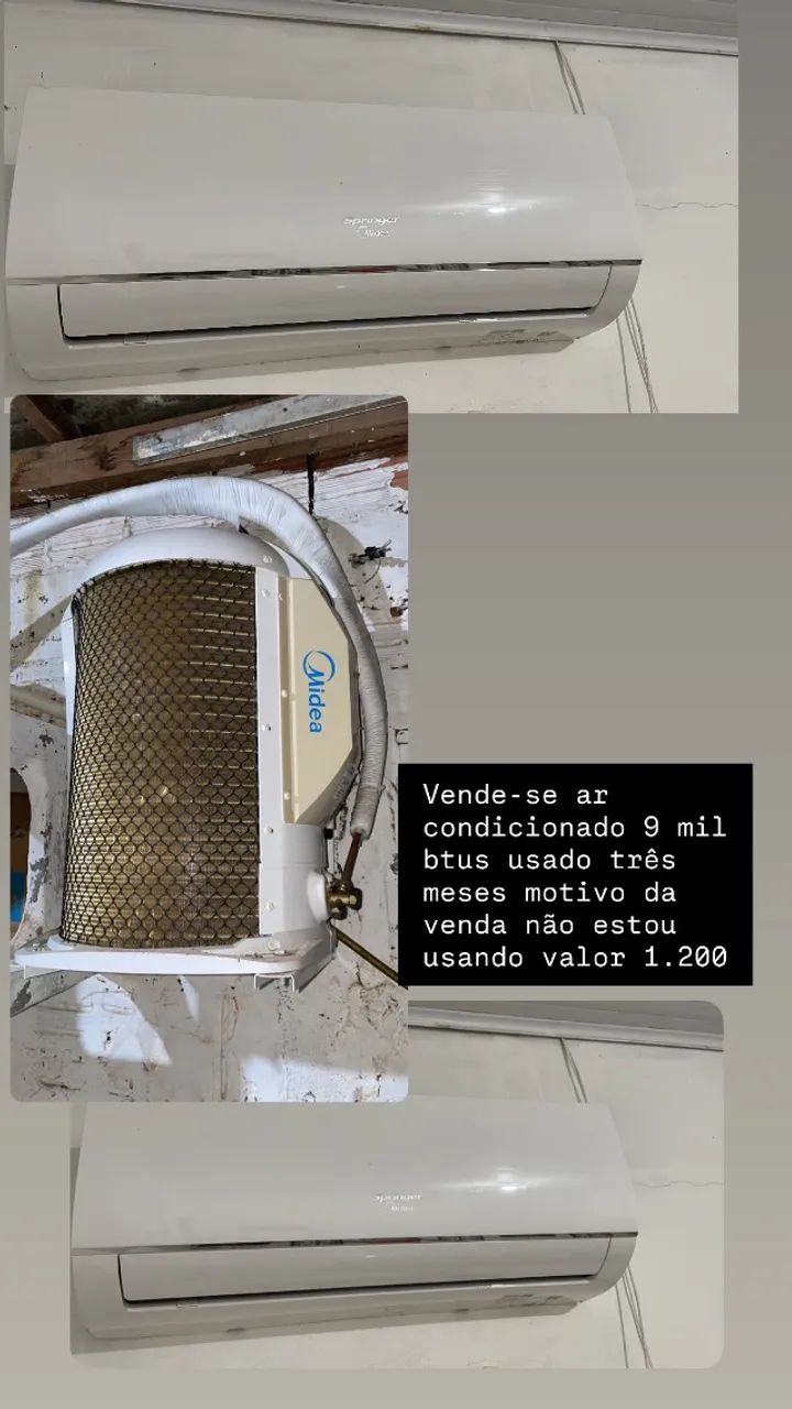 Ar condicionado 9 mil btus novo usado três meses somente 