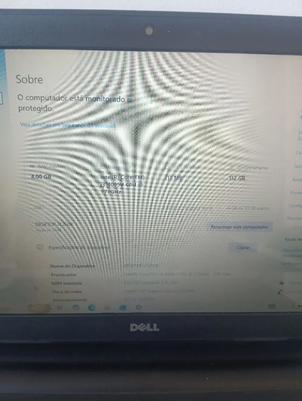 Notebook Dell i3 (4ª gen), SSD e bateria nova - Foto 2