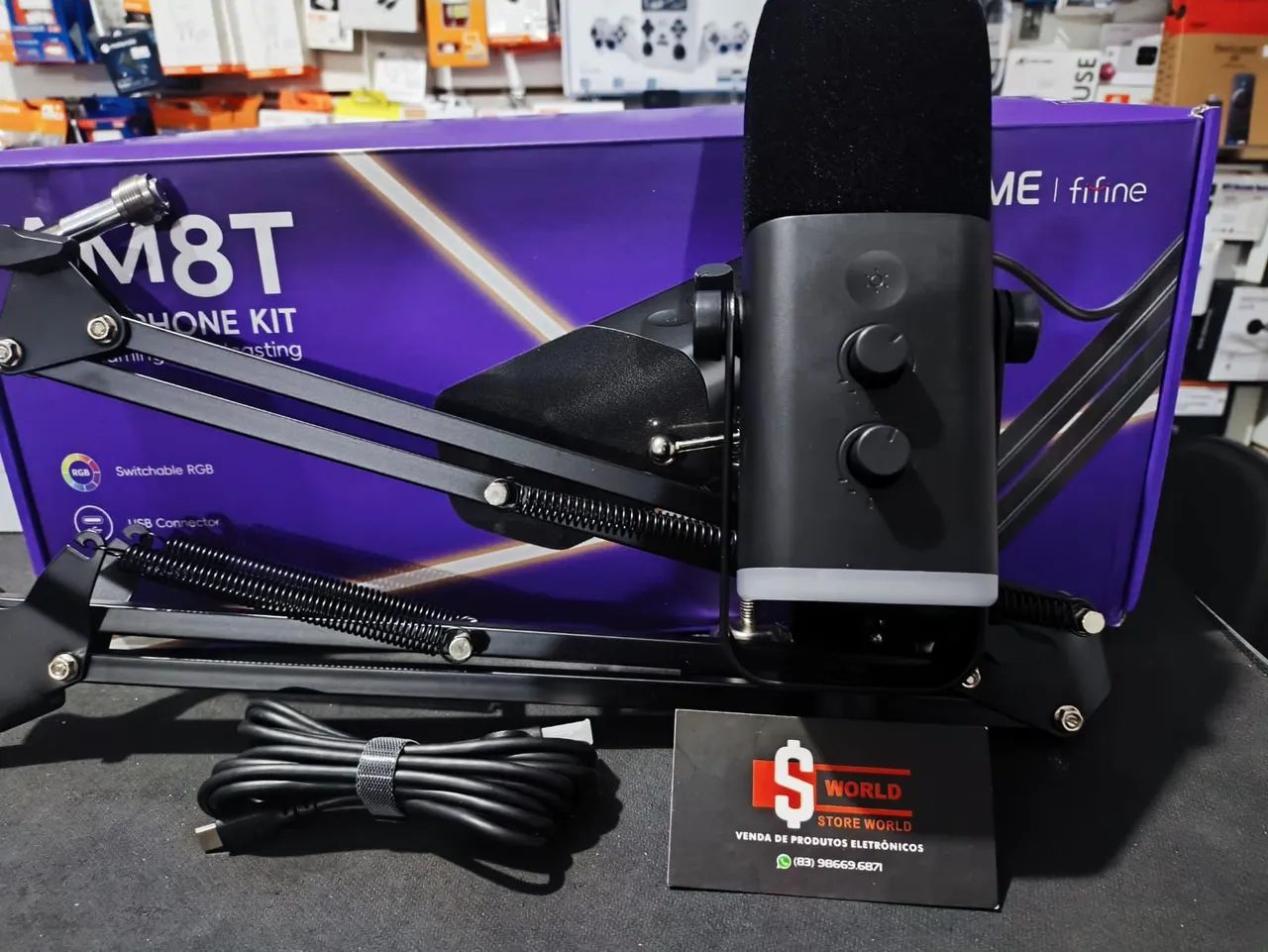 Kit de microfone Condensador AM8T Fifine 
