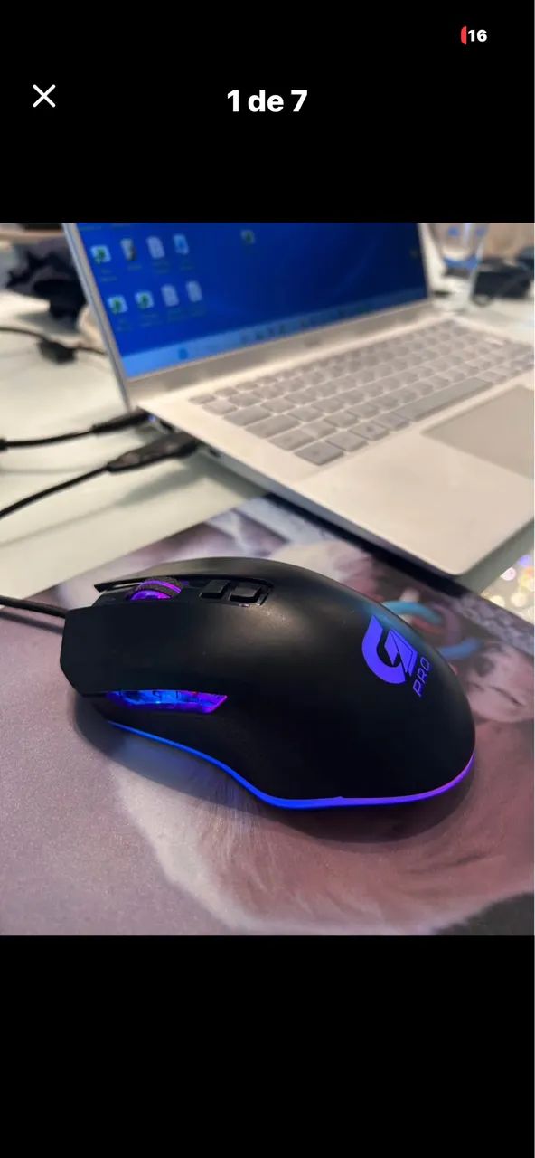 Mause Gamer Pro com fio cabo USB 