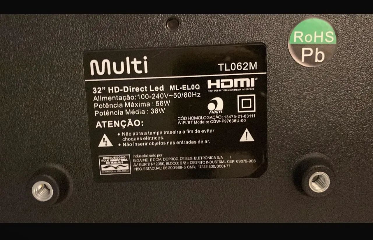 Tv smart 32 com controle 1 ano de uso  - Foto 2